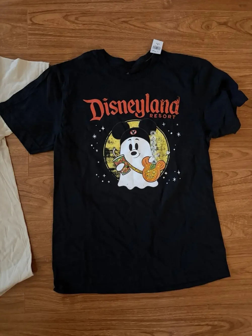Disneyland Resort 2025 Halloween Mickey Ghost T-Shirt Medium New